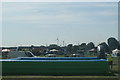 View of the wind turbines at Dagenham Ford from Old Dagenham Park