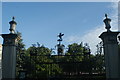 View of the entrance gate to Inner Temple Gardens