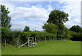 Pasture and stile near Swyddffynnon, Ceredigion