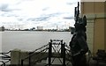TQ3878 : View east along the Thames shore, Greenwich by Christopher Hilton