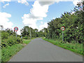 Speed limit signs on Ousden Road, entering Hargrave