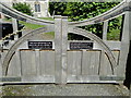 The memorial gates to Lidgate churchyard