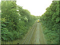 Railway east of Hough End Lane