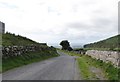 Ballymageogh Road beginning its descent down towards the sea