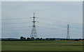 Farmland and pylons