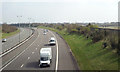 SK0306 : Oncoming westbound traffic, M6 Toll motorway near Chasewater Country Park by Robin Stott