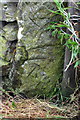 Benchmark on gatepost beside Kirkby Stephen Road