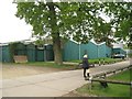 Green-painted sheds, Stoneleigh Park