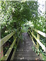 Footbridge on the way west to the A24