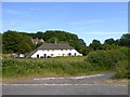 Unusual pair of houses on edge of Stinsford