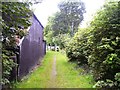 Llanfallteg - lane behind hall to playing fields