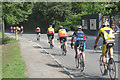 Cyclists on a Sunday morning Ride along Brook Street, Tring