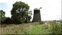 TG4013 : Footpath past Wiseman's Oby drainage windpump by Evelyn Simak