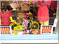 NY9363 : The stripey bikes of Hexham (9) by Oliver Dixon