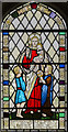 Stained glass window, St Lawrence