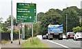 Route confirmatory sign, Upper Knockbreda Road, Belfast (September 2015)