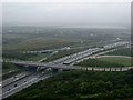 The M25 motorway from the air