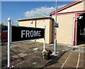 Old-style and modern station name signs, Frome