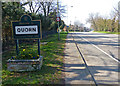 Quorn village sign on Loughborough Road