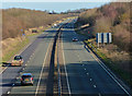 Looking north along the A46