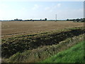 Drain and stubble field near The Grange