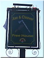 Sign for the Axe & Cleaver, Huttoft