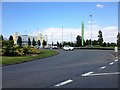 SJ4074 : Cheshire Oaks Business Park, Roundabout at Coliseum Way by David Dixon