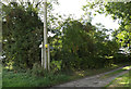 TM1663 : Entrance & footpath to Derry Brook Farm by Geographer