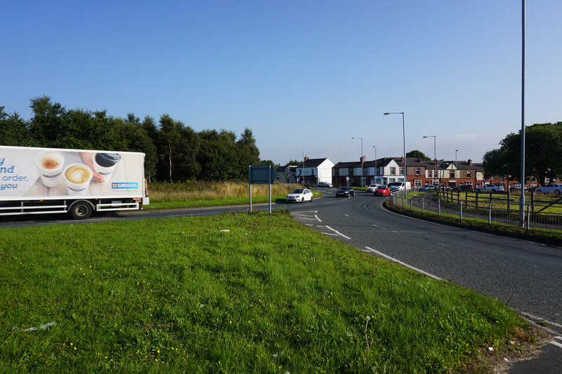 Part of the Chequerbent Roundabout © Bill Boaden cc-by-sa/2.0 ...