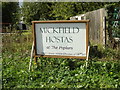 TM1361 : Mickfield Hostas sign by Geographer