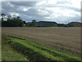 Stubble field towards Charles Hall