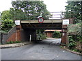 Low railway bridge on the B1078, Needham Market