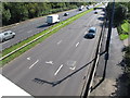 TQ1383 : Average speed cameras, shadows, & road markings by David Hawgood