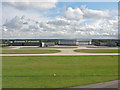 Hangars at Stansted Airport from the air