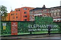 Colourful Wansey Street revealed by demolition, Walworth, London