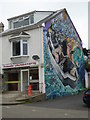 Gable end art on the Peninsular Launderette