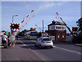 SK2129 : Barriers rise at Tutbury Crossing by Ian Calderwood