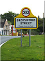 Brockford Street Village Name sign