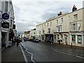 Union Street shops with the mainland in the distance