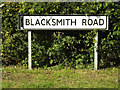 TM0667 : Blacksmith Road sign by Geographer