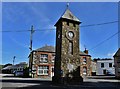 St. Teath Square: The war memorial and clock tower