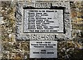 St. Teath Square: The war memorial and clock tower