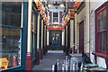 View along a passageway in Leadenhall Market