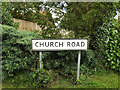 TM0767 : Church Road sign by Geographer
