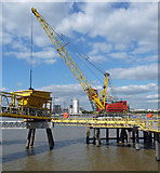 TQ4179 : Crane, Riverside Wharf by Stephen Richards