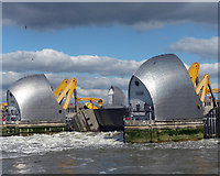 TQ4179 : Detail of Thames Flood Barrier by Stephen Richards