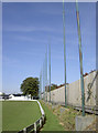 ST3517 : Flagpoles at the cricket ground by Neil Owen