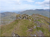 NH0441 : Summit cairn on Bideain a' Choire Sheasgaich by Richard Law