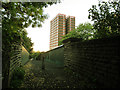 Railway footbridge on Boggard Lane