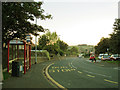 Gamble Hill Drive with bus shelters